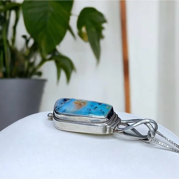 🌺Unique Sarda Sterling & Agate Necklace - Picture 5 of 14